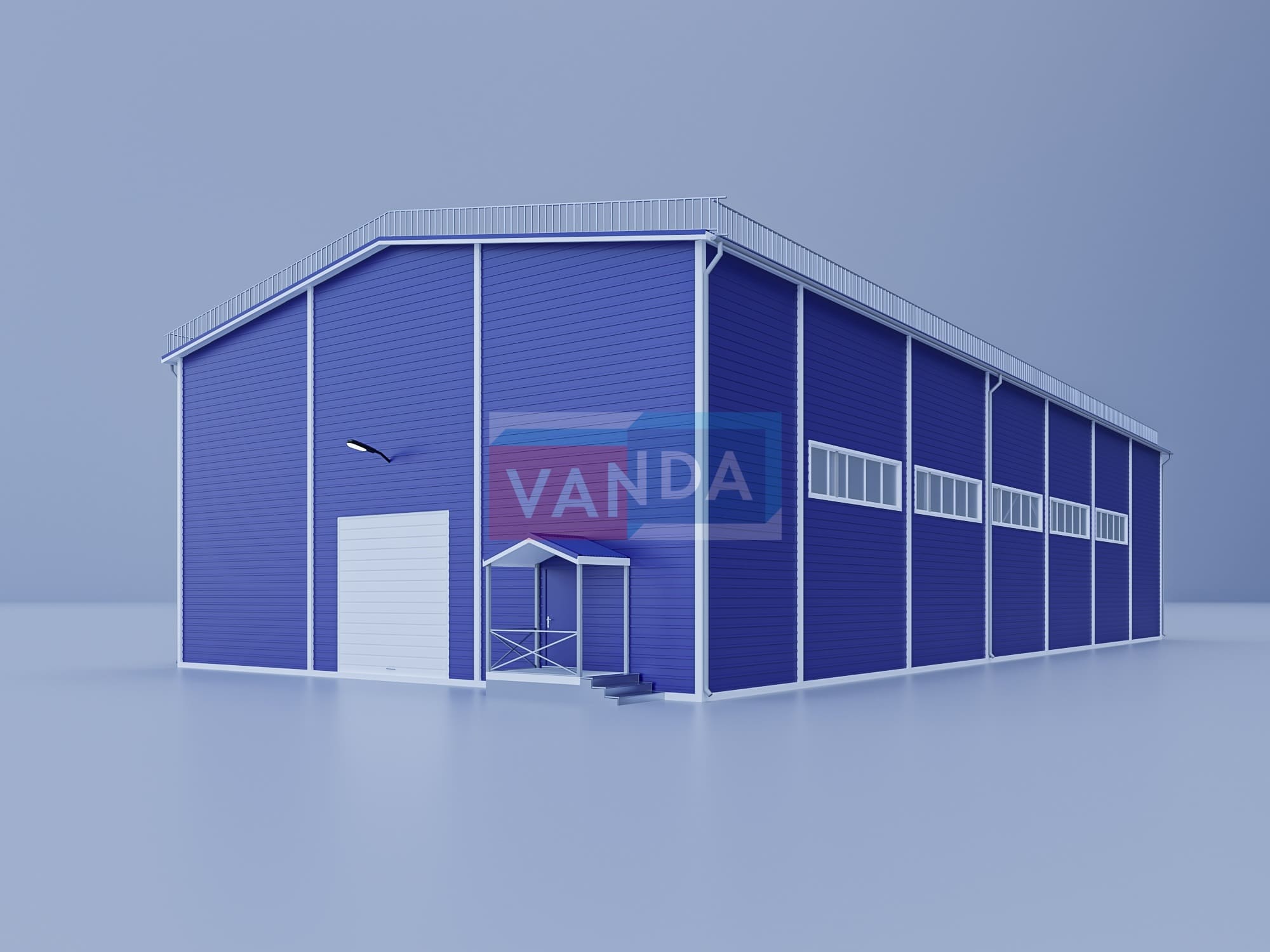 Склад из сэндвич панелей 40х18